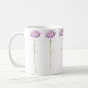 Beautifully Hand Painted Purple Wild Flowers Coffee Mug