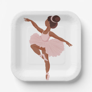 Beautifully illustrated "little Ballerinas" Paper Plate