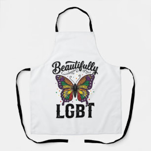 Beautifully LGBT Butterfly Vintage Pride Shirt_1 Apron