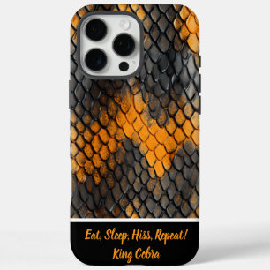 Beautifully patterned snakeskin in warm colours iPhone 16 pro max case