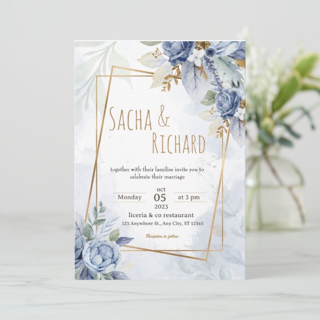 Beautifully Simple Wedding Invitations. Invitation (Standing Front)