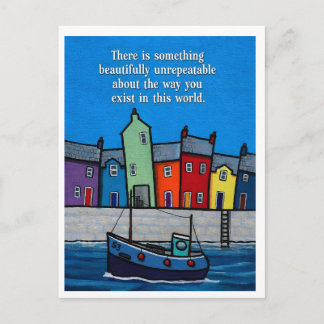 Beautifully Unrepeatable Inspirational Coastal Postcard