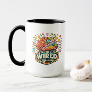 Beautifully Wired Differently Neurodivergent ADHD Mug