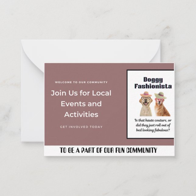 Beautify Fun Doggy  Card (Front)