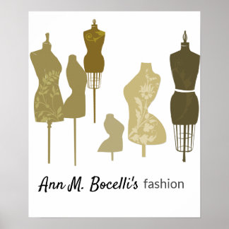 Beautify Your Craft  Sewing Room Vintage Mannequin Poster