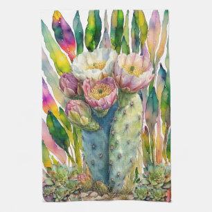 Beautiul Desert Cactus Succulents Kitchen Towel