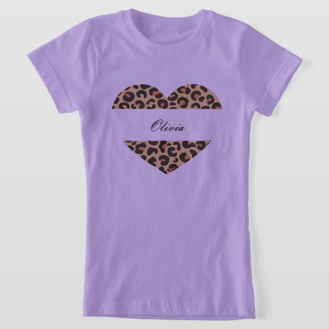beautoful custom leopard print tshirt (Laydown)