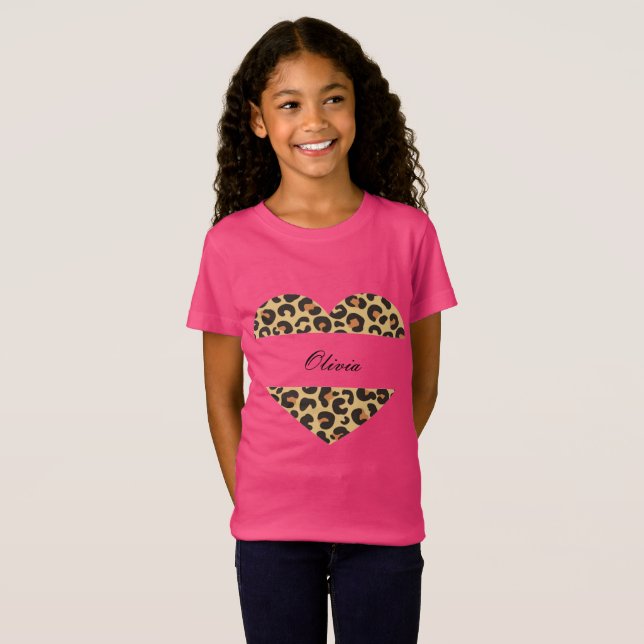 beautoful custom leopard print tshirt (Front Full)