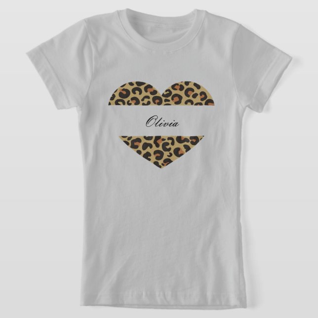 beautoful custom leopard print tshirt (Laydown)