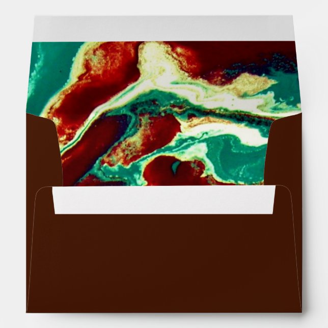 Beauttiful  Brown Green Yellow Marple  Envelopes (Back (Bottom))