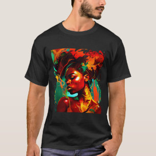 Beautuful black art african american woman T-Shirt