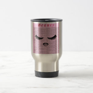Beauty Aesthetic Pink Glam Travel Mug