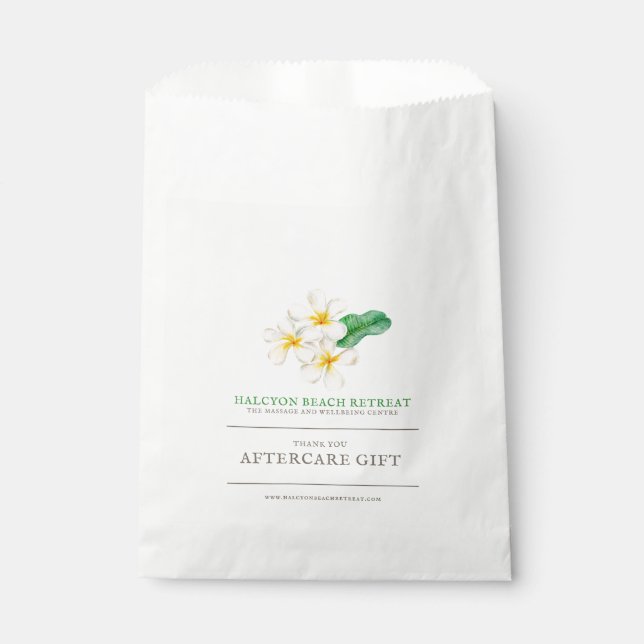 Beauty aftercare gift bags frangipani watercolor (Front)