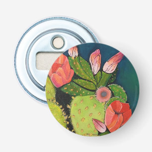 Beauty and Armor Button Bottle Opener Magnet