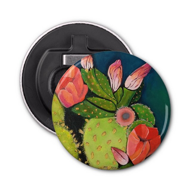 Beauty and Armour Button Bottle Opener Magnet (Front)