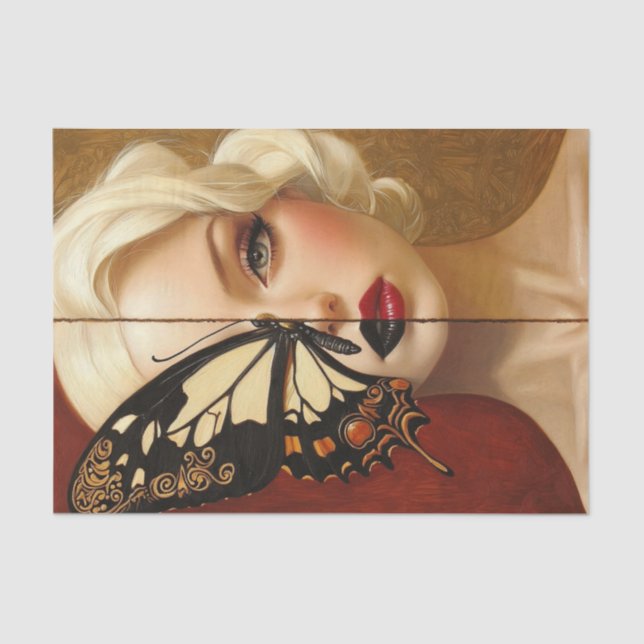 Beauty and Butterflies Blonde Edition22 Tissue Paper (Front)