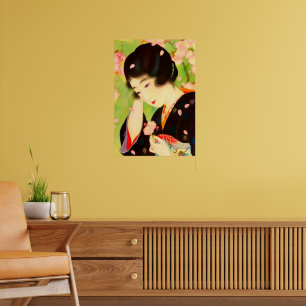 Beauty and Cherry Blossoms Chigusa Kitani  Poster