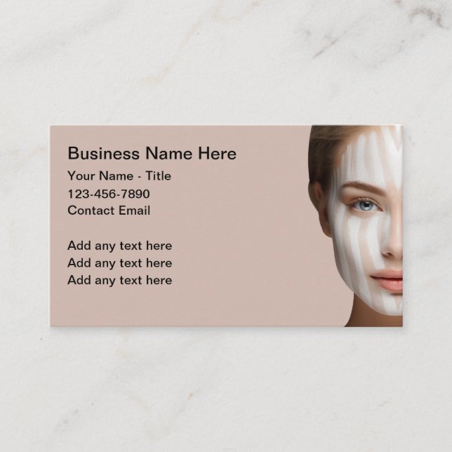 Beauty And Dermatology Theme Business Cards (Front)