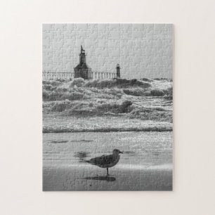 Beauty And Force Grayscale Jigsaw Puzzle