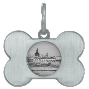 Beauty And Force Grayscale Pet Name Tag