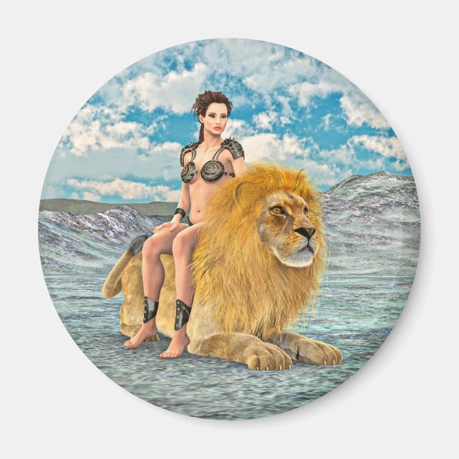 Beauty and Lion Magnet (Front)