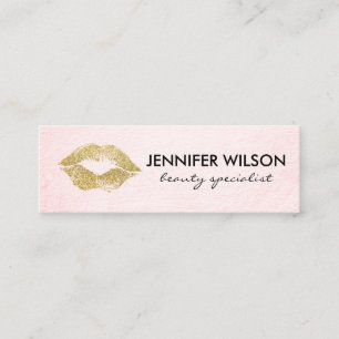 Beauty and Makeup Mini Business Card