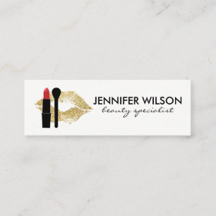 Beauty and Makeup Mini Business Card