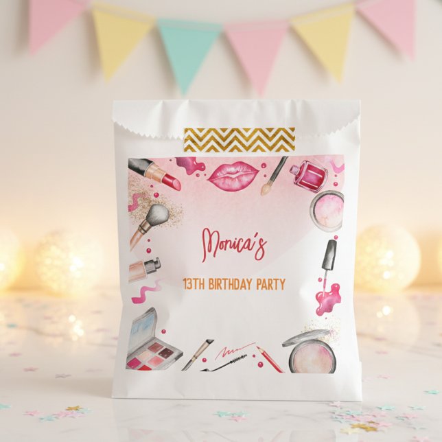Beauty and makeup spa birthday party favour bags (Creator Uploaded)