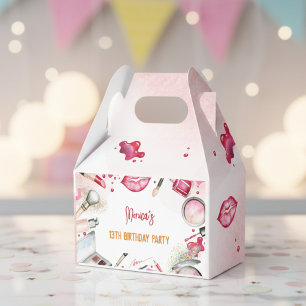 Beauty and makeup spa birthday party favour box