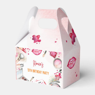 Beauty and makeup spa birthday party favour box