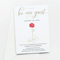 Beauty and the Beast Engagement Party Invitation