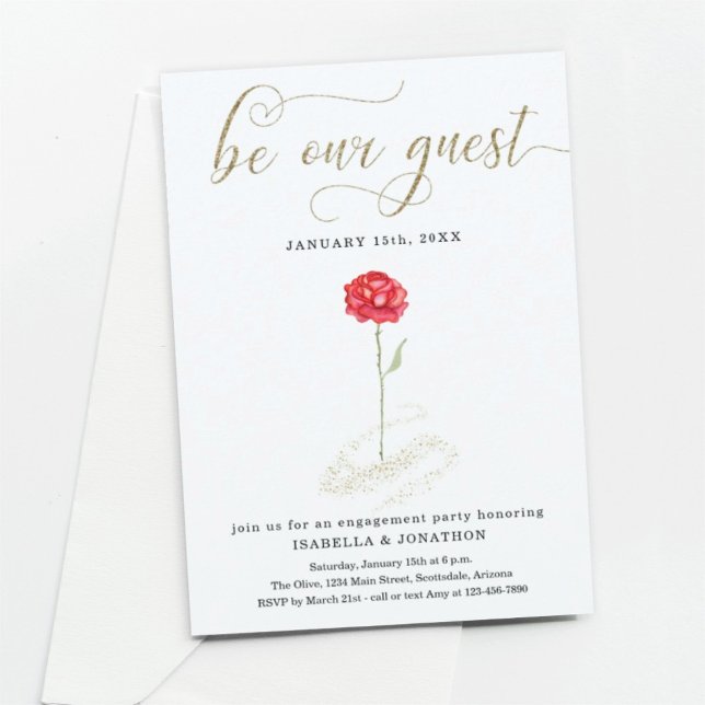 Beauty and the Beast Engagement Party Invitation (Creator Uploaded)