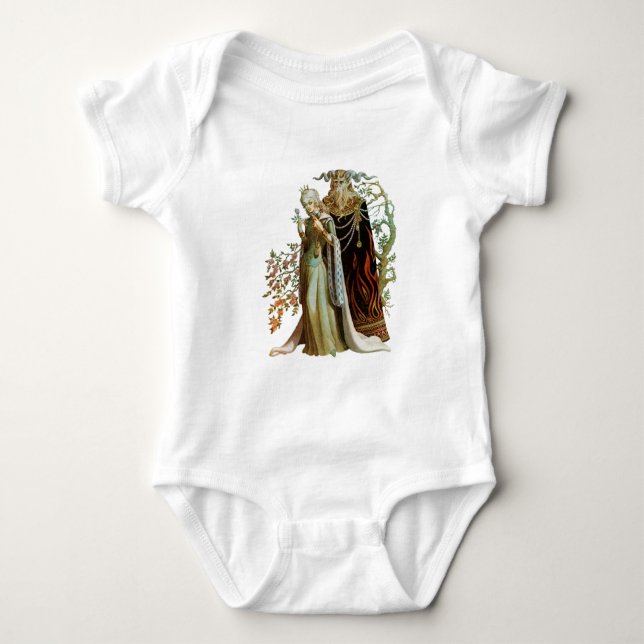 Beauty and the Beast  Infant Organic Baby Bodysuit (Front)