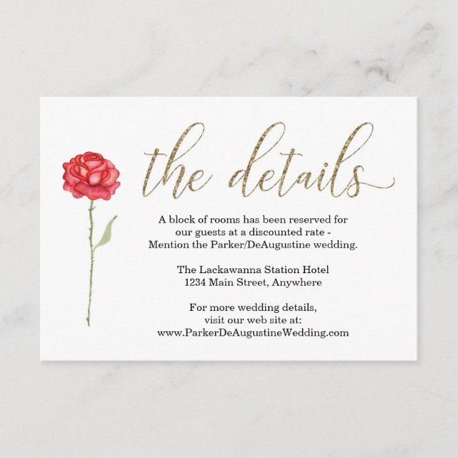 Beauty and the Beast Information Enclosure Card (Front)