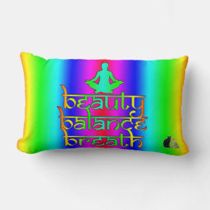 Beauty Balance Breath Rainbow Intentions Lumbar Cushion