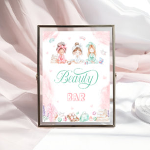 Beauty Bar Spa Party Girl Birthday Poster