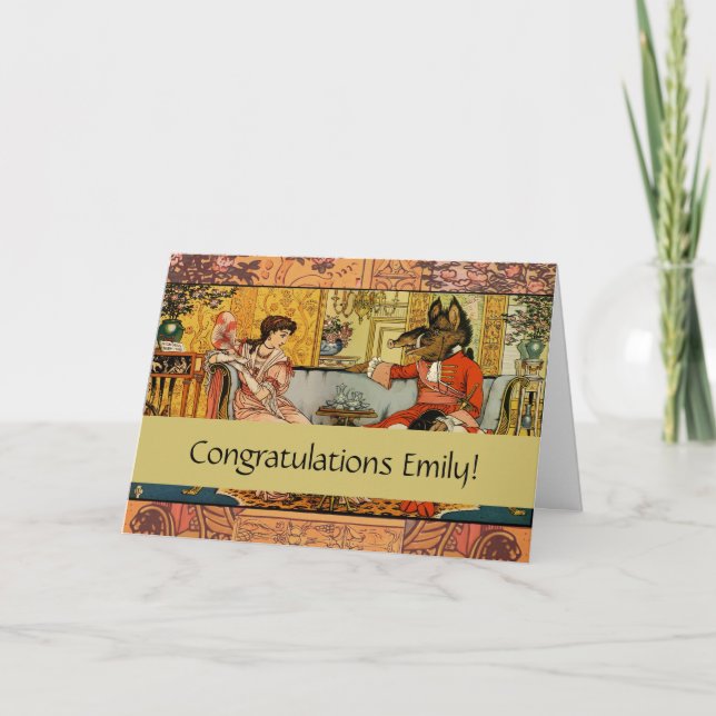 Beauty Beast Classic Fairy Tale Characters Card (Front)