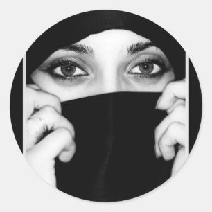 BEAUTY BEHIND THE MASK CLASSIC ROUND STICKER