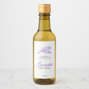 Beauty body wash label lavender logo or custom