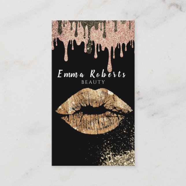 Beauty Bokeh Shine Glitter Sparkling Business Card (Front)