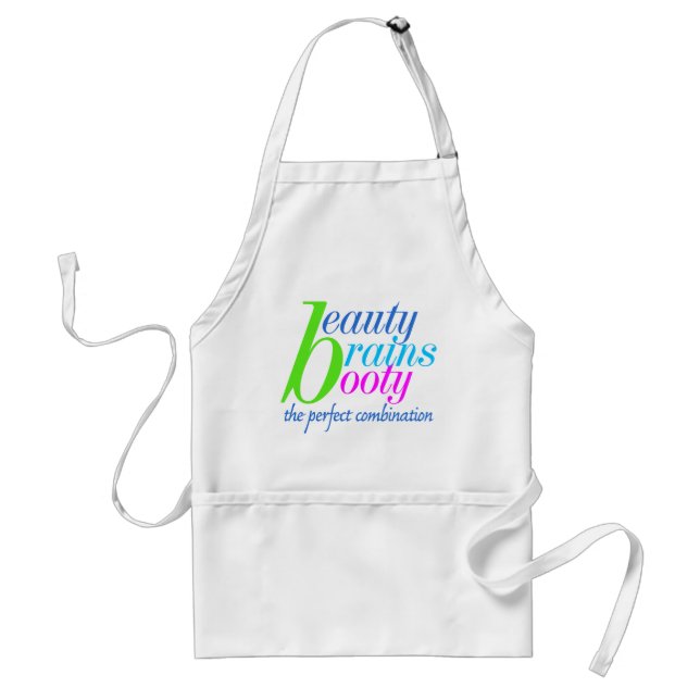 Beauty Brains Booty Funny Statement Standard Apron (Front)