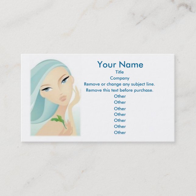 Beauty Business Card custom template (Front)