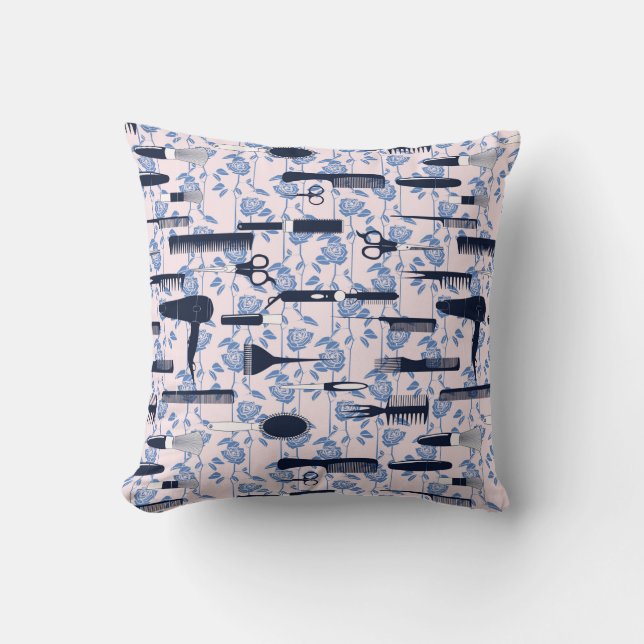 Beauty Care Blue Rose Pattern Cushion (Front)