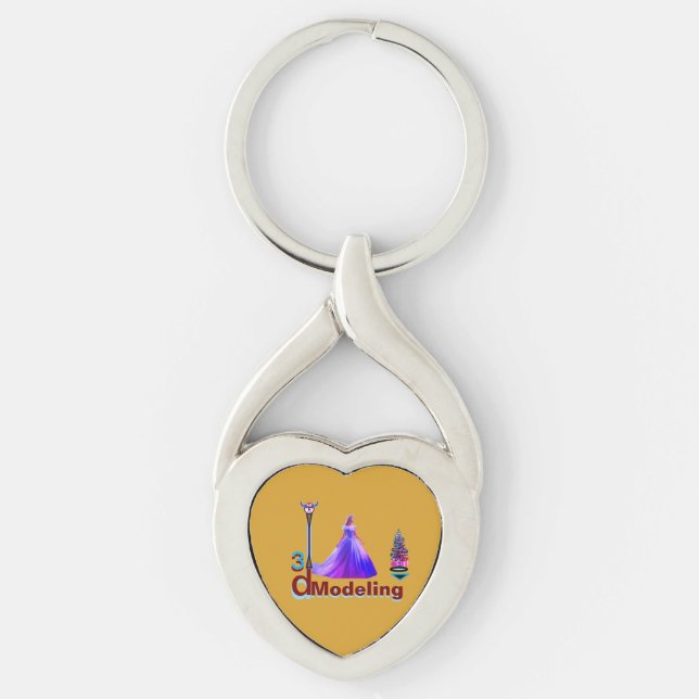 Beauty Cinderella 3D Modelling -  Key Ring (Front)