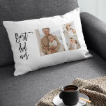 Beauty Collage Photo Best Dad Ever Gift Lumbar Cushion<br><div class="desc">Beauty Collage Photo Best Dad Ever Gift is a personalised gift that combines beauty and sentimental value to create a meaningful present for your dad. The gift is a collage of carefully selected photos of you and your dad, arranged in a beautiful and artistic way. The photos could be of...</div>