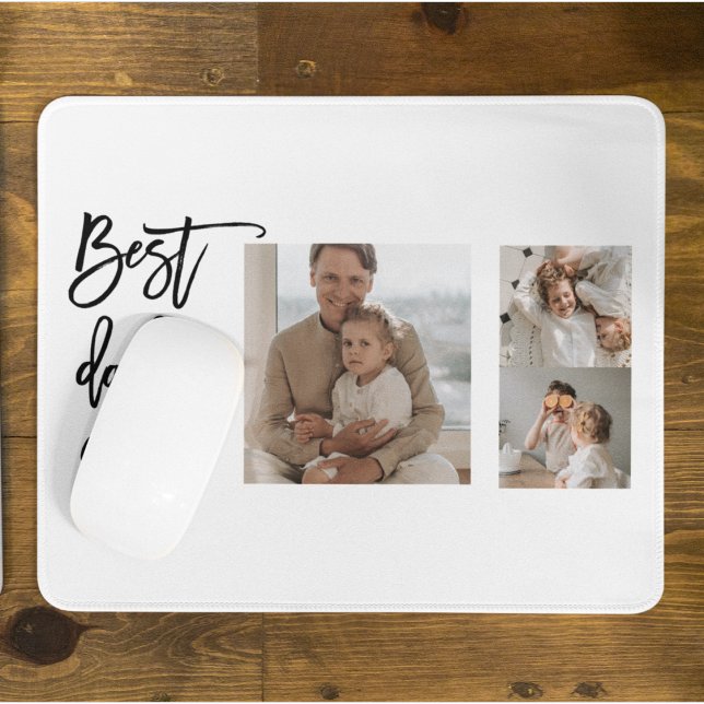 Beauty Collage Photo Best Dad Ever Gift Mouse Pad (Creator Uploaded)