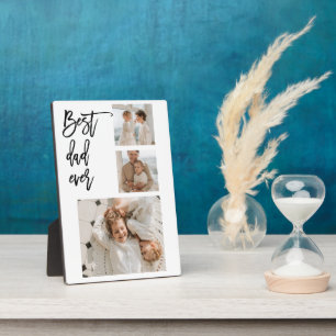 Beauty Collage Photo Best Dad Ever Gift Plaque