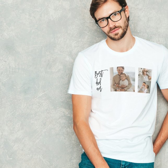 Beauty Collage Photo Best Dad Ever Gift T-Shirt (Creator Uploaded)