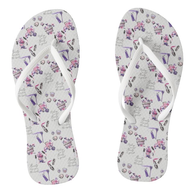 Beauty Comes From The Inside Pattern Jandals (Footbed)
