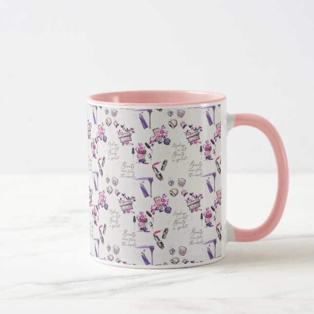 Beauty Comes From The Inside Pattern Mug (Right)